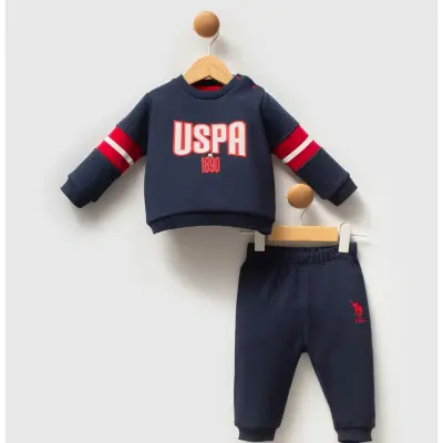 U.S. Polo Erkek Bebek 2li Takım Lacivert - Kırmızı