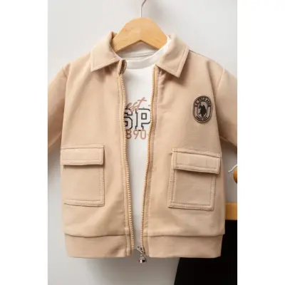 U.S. Polo Erkek Bebek 3lü Takım Bej - 2