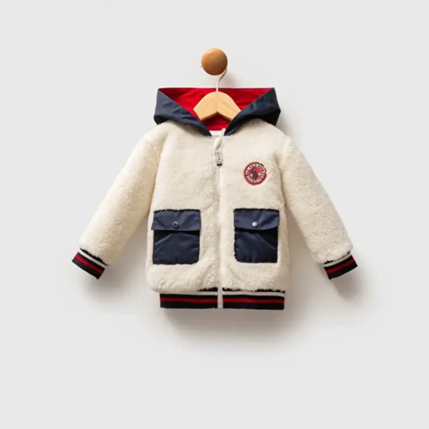 U.S. Polo Erkek Bebek Mont Beyaz - 1