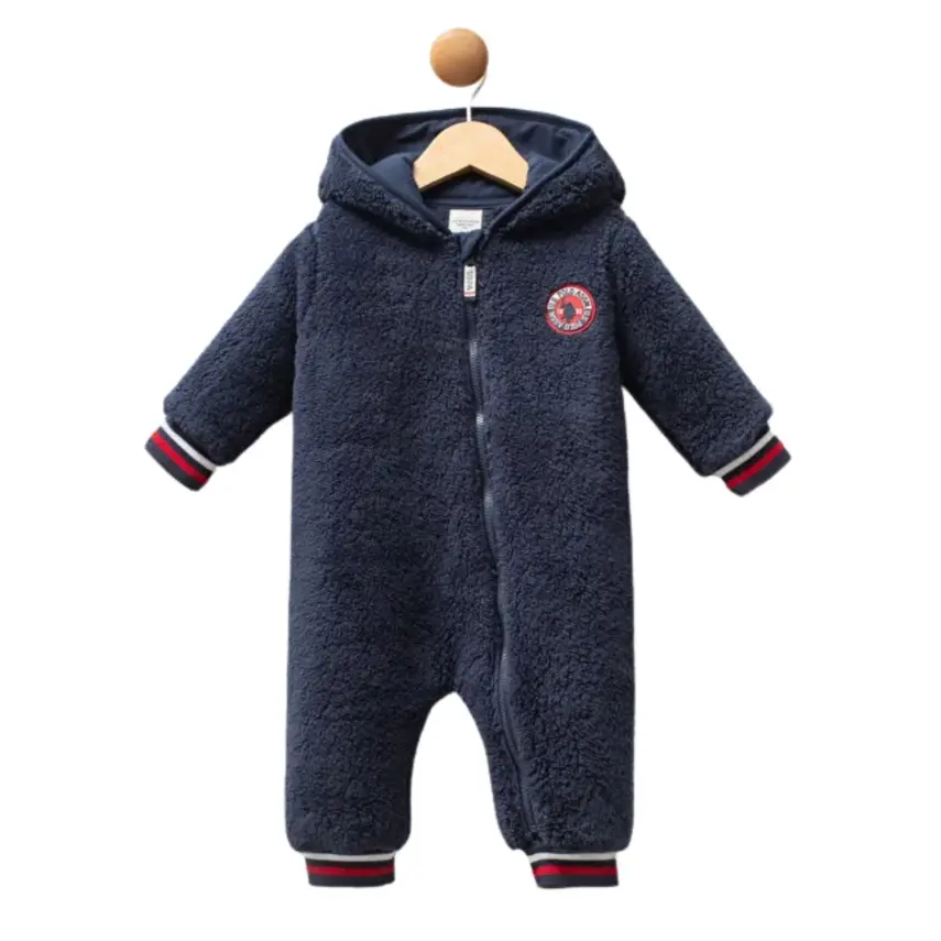 U.S. Polo Erkek Bebek Tulum Patiksiz Lacivert - 4