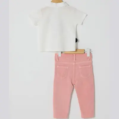 U.S. Polo Kız Bebek 2li Takım T-Shirt Beyaz - 5