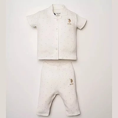 U.S. Polo Pijama Takımı Gömlek Beyaz - 1