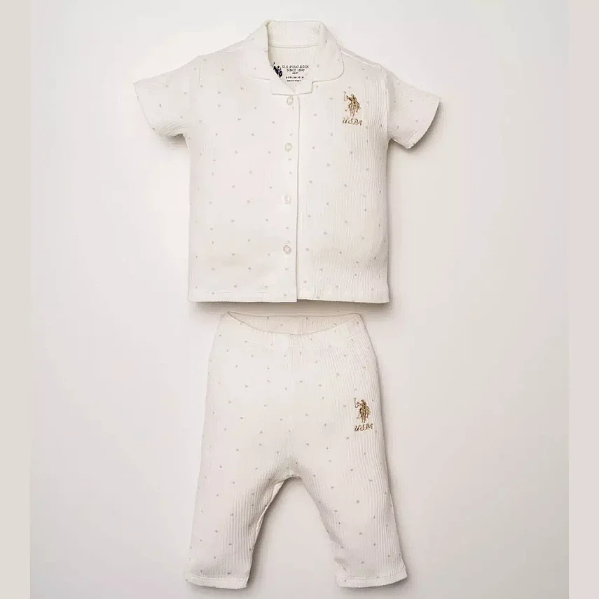 U.S. Polo Pijama Takımı Gömlek Beyaz - 1