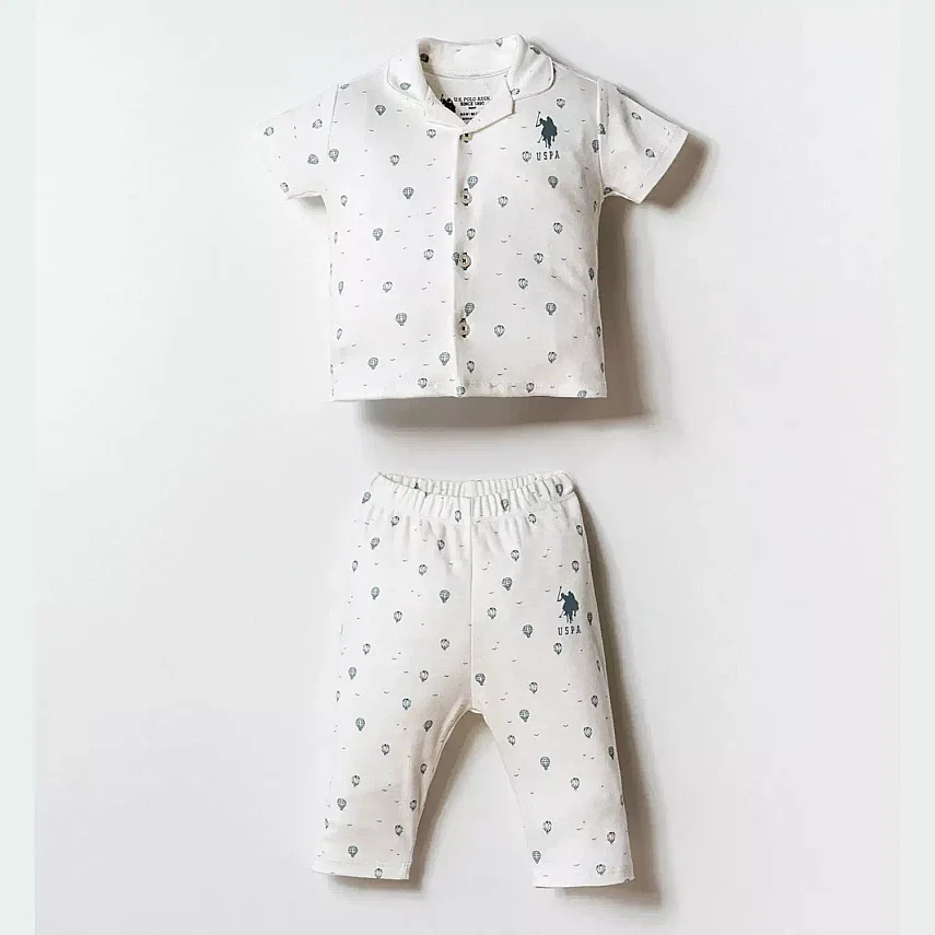 U.S. Polo Pijama Takımı Gömlek Beyaz - 1