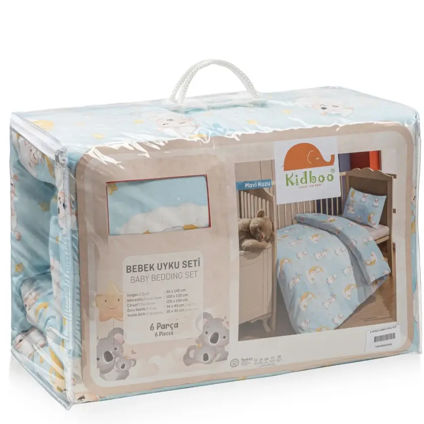Uyku Seti Mavi Kuzu 6 Parça 100*150 Cm - 1