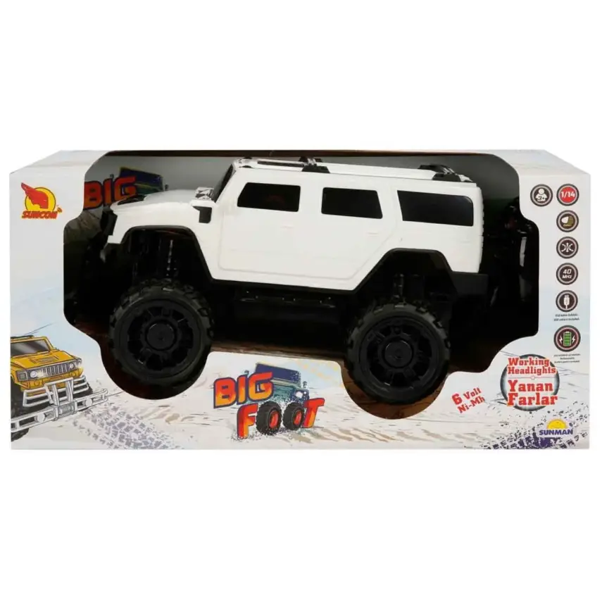 Uzaktan Kumandalı Büyük Tekerlekli Hummer Şarjlı Araba 1/14 - 21