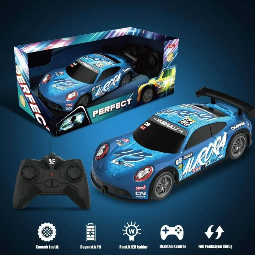 Uzaktan Kumandalı Full Fonksiyon Led Işıklı Şarjlı Araba 1:20 2.4G - 3