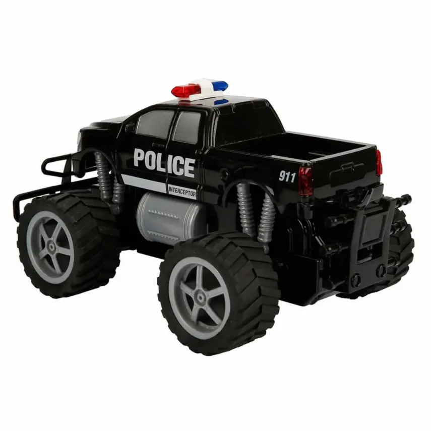 Uzaktan Kumandalı Jumbo Wheels Usb Şarjlı Işıklı Polis Arabası 1:18 - 13