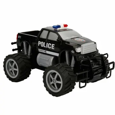 Uzaktan Kumandalı Jumbo Wheels Usb Şarjlı Işıklı Polis Arabası 1:18 - 7