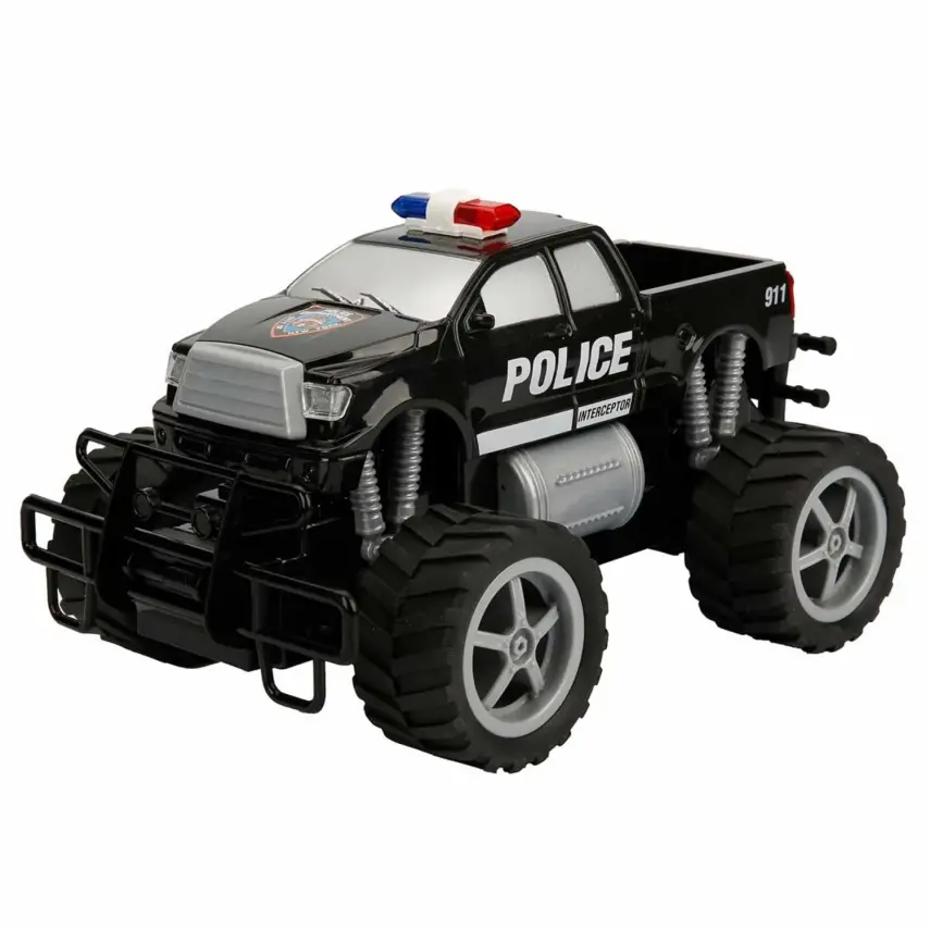 Uzaktan Kumandalı Jumbo Wheels Usb Şarjlı Işıklı Polis Arabası 1:18 - 4