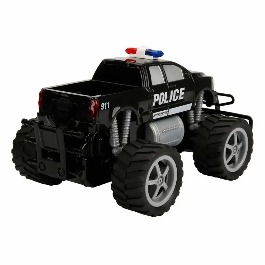 Uzaktan Kumandalı Jumbo Wheels Usb Şarjlı Işıklı Polis Arabası 1:18 - 6