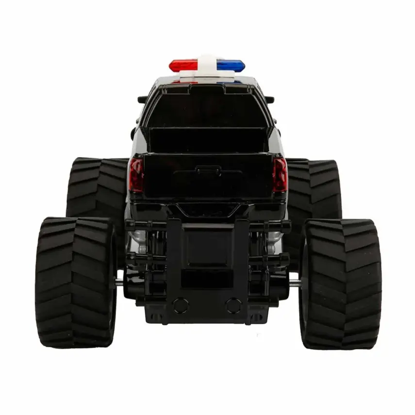 Uzaktan Kumandalı Jumbo Wheels Usb Şarjlı Işıklı Polis Arabası 1:18 - 10