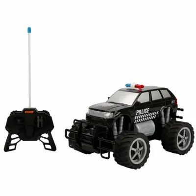 Uzaktan Kumandalı Jumbo Wheels Usb Şarjlı Işıklı Polis Arabası 1:18