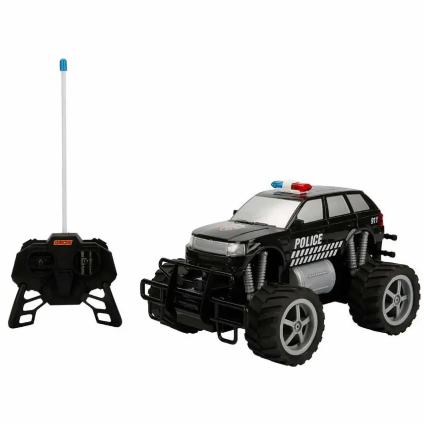 Uzaktan Kumandalı Jumbo Wheels Usb Şarjlı Işıklı Polis Arabası 1:18 - 1