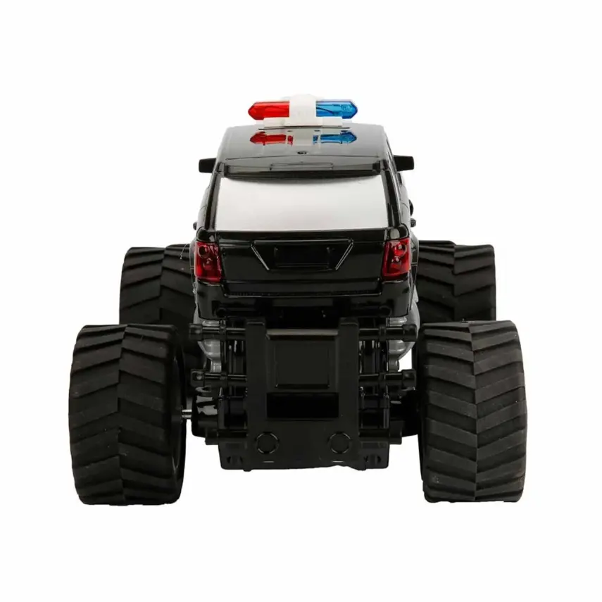 Uzaktan Kumandalı Jumbo Wheels Usb Şarjlı Işıklı Polis Arabası 1:18 - 12