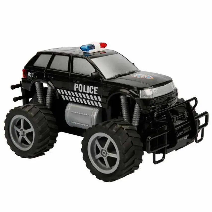 Uzaktan Kumandalı Jumbo Wheels Usb Şarjlı Işıklı Polis Arabası 1:18 - 9