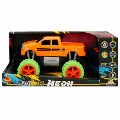 Uzaktan Kumandalı Neon Jumbo Wheels USB Şarjlı Araba 26 cm 1:18 - 20