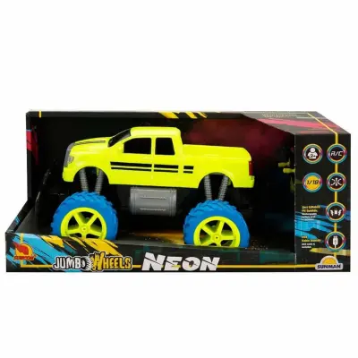 Uzaktan Kumandalı Neon Jumbo Wheels USB Şarjlı Araba 26 cm 1:18 - 21