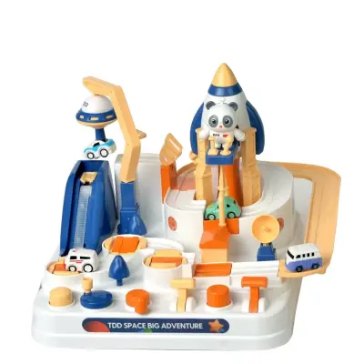 Uzay Macerası Meakanik Yarış Pisti Ve Eğitici Oyuncak Seti - 4