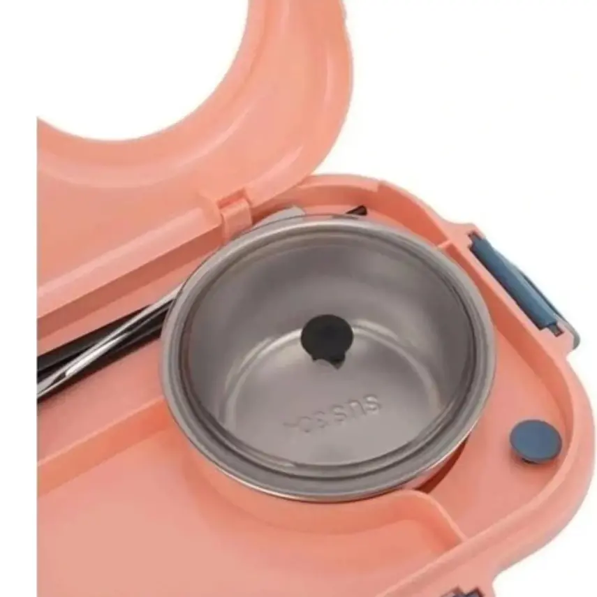 Vagonlife Çelik Beslenme Kabı 900 ml Pembe - 3