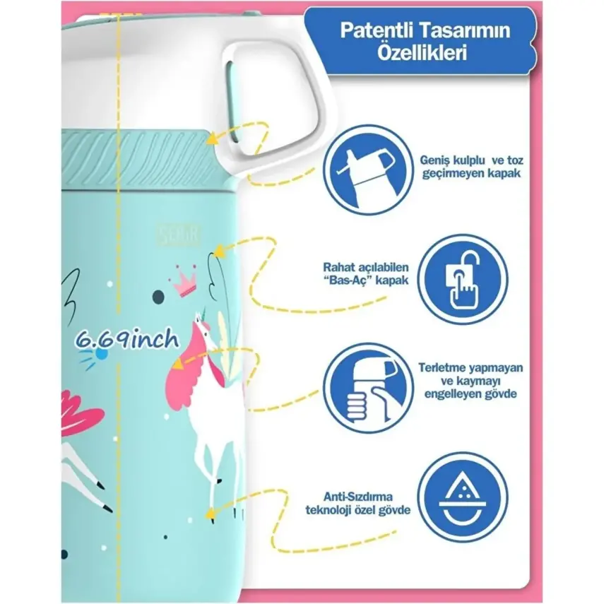 Vagonlife Çelik Termos 350 ml Sarı - 6