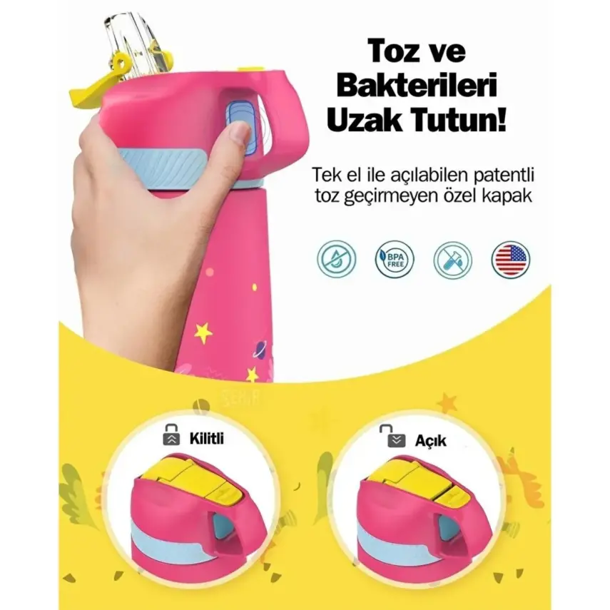 Vagonlife Çelik Termos 350 ml Sarı - 7