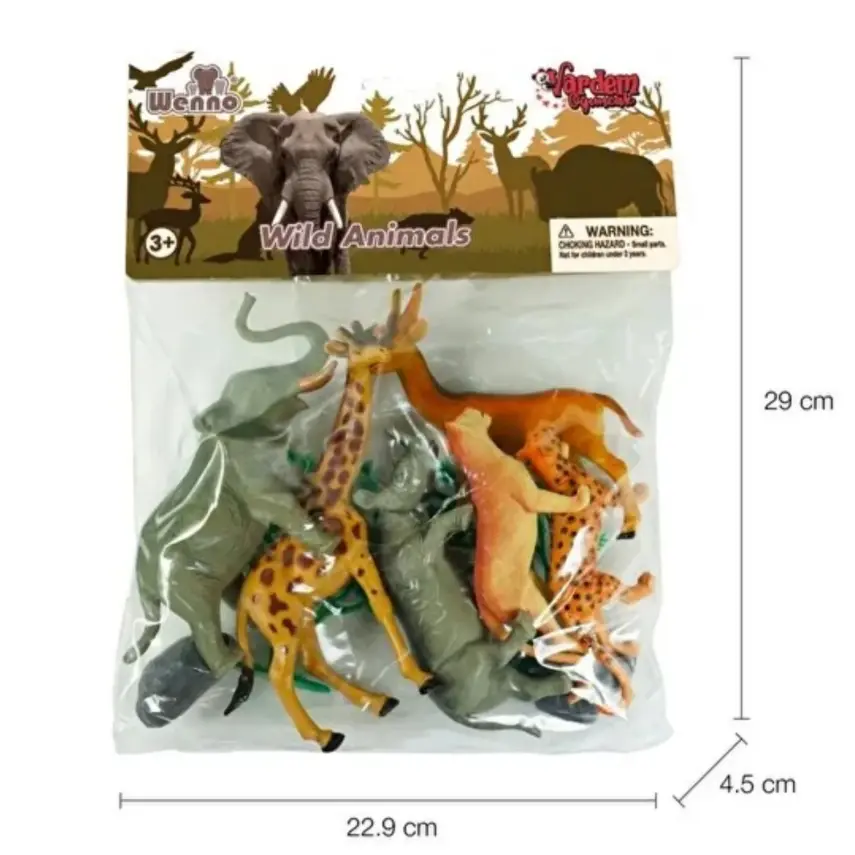 Vardem 10 Parça 9 inç Asorti Hayvan Seti - 2