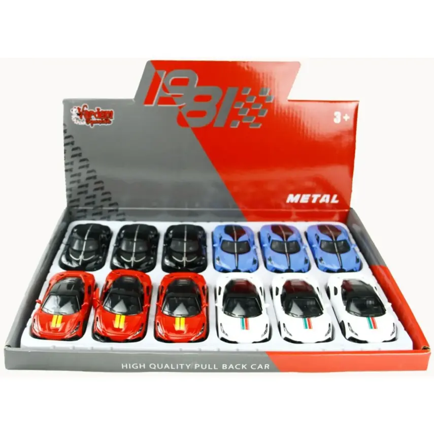 Vardem Çek Bırak Şeritli Spor Araba 1:43  - 1