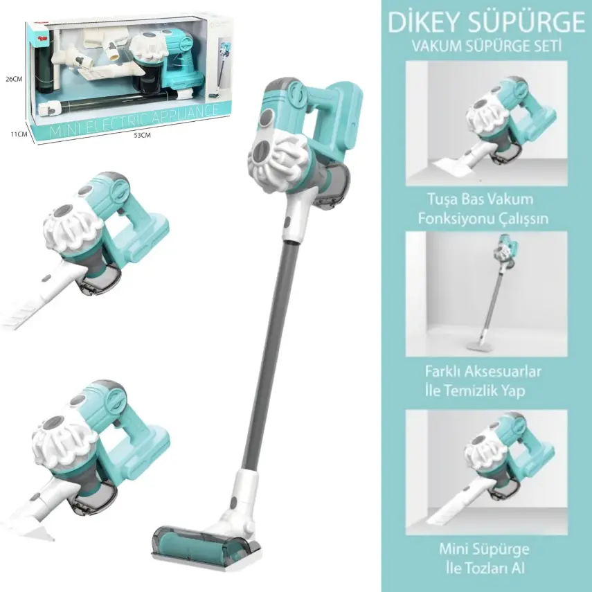 Vardem Dikey Elektrik Süpürgesi Yeşil-Gri 3 in1 Ekranlı Kutu - 1