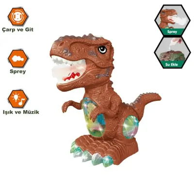 Vardem Işıklı Müzikli Hareketli Buhar Çıkartan Dinozor - 3