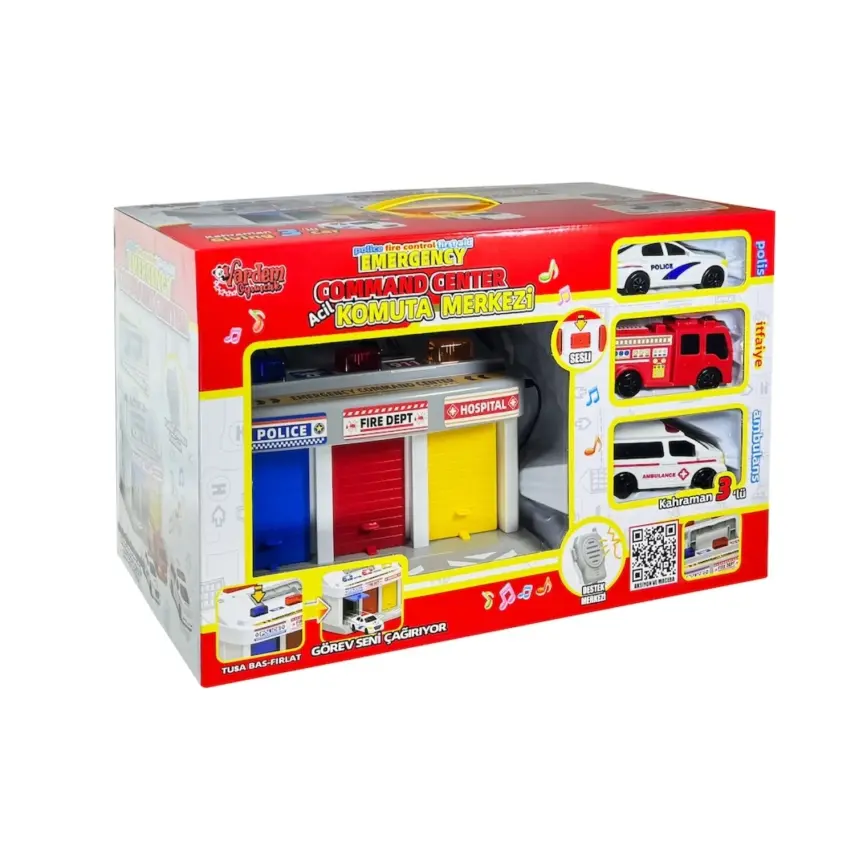 Vardem Işıklı Müzikli İlk Yardım Garajı (Ambulans, Polis, İtfaiye Araçları) - 1