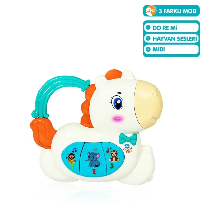 Vardem Işıklı ve Müzikli At Bebek Piyanosu - 2