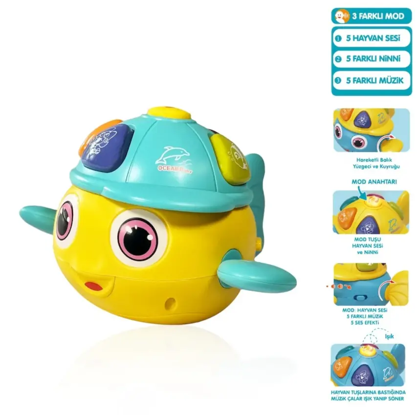 Vardem Işıklı ve Müzikli Balık Bebek Piyanosu - 3