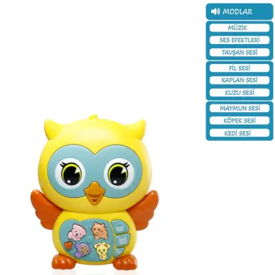 Vardem Işıklı ve Müzikli Baykuş Bebek Piyanosu (1)