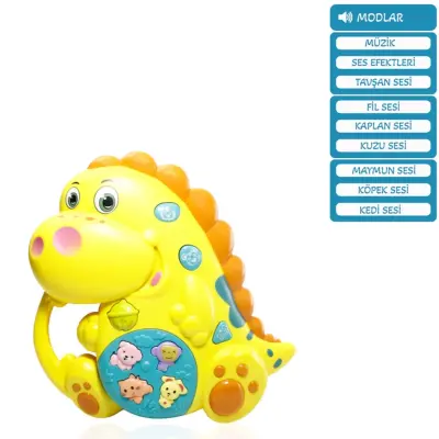 Vardem Işıklı ve Müzikli Dinozor Bebek Piyanosu (1)