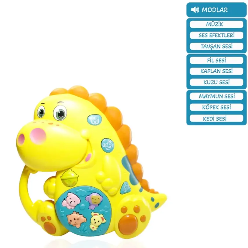 Vardem Işıklı ve Müzikli Dinozor Bebek Piyanosu - 2