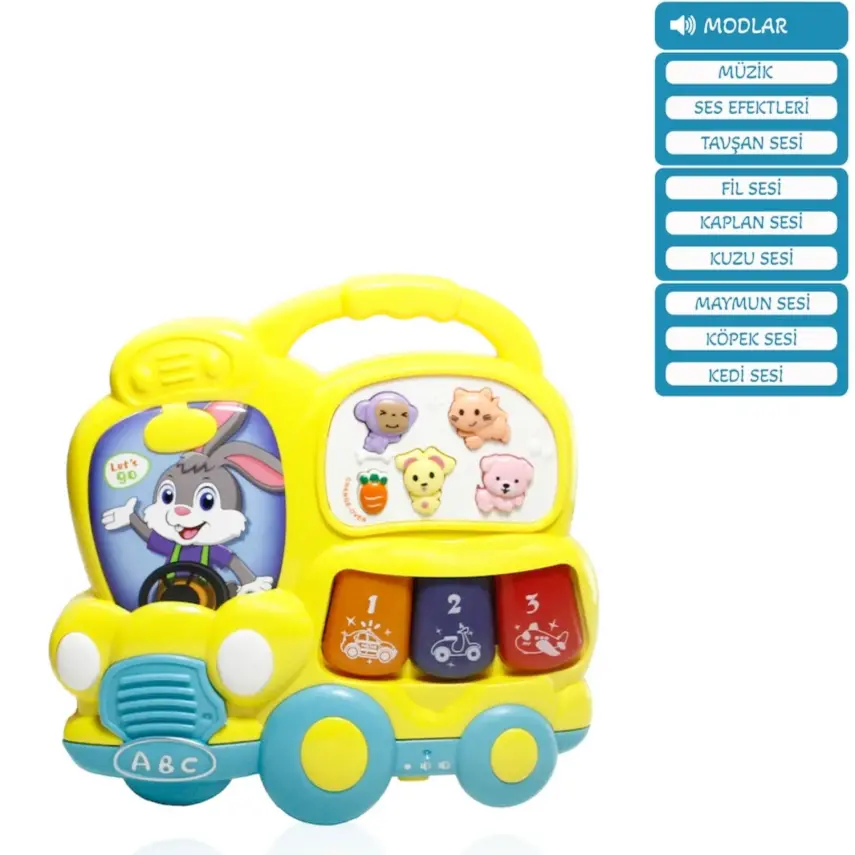 Vardem Işıklı ve Müzikli Otobüs Bebek Piyanosu - 2