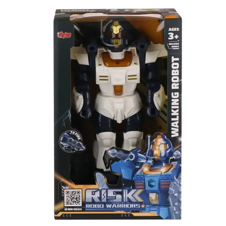 Vardem Işıklı ve Müzikli Roket Atan Pilli Savaşçı Robot - 1