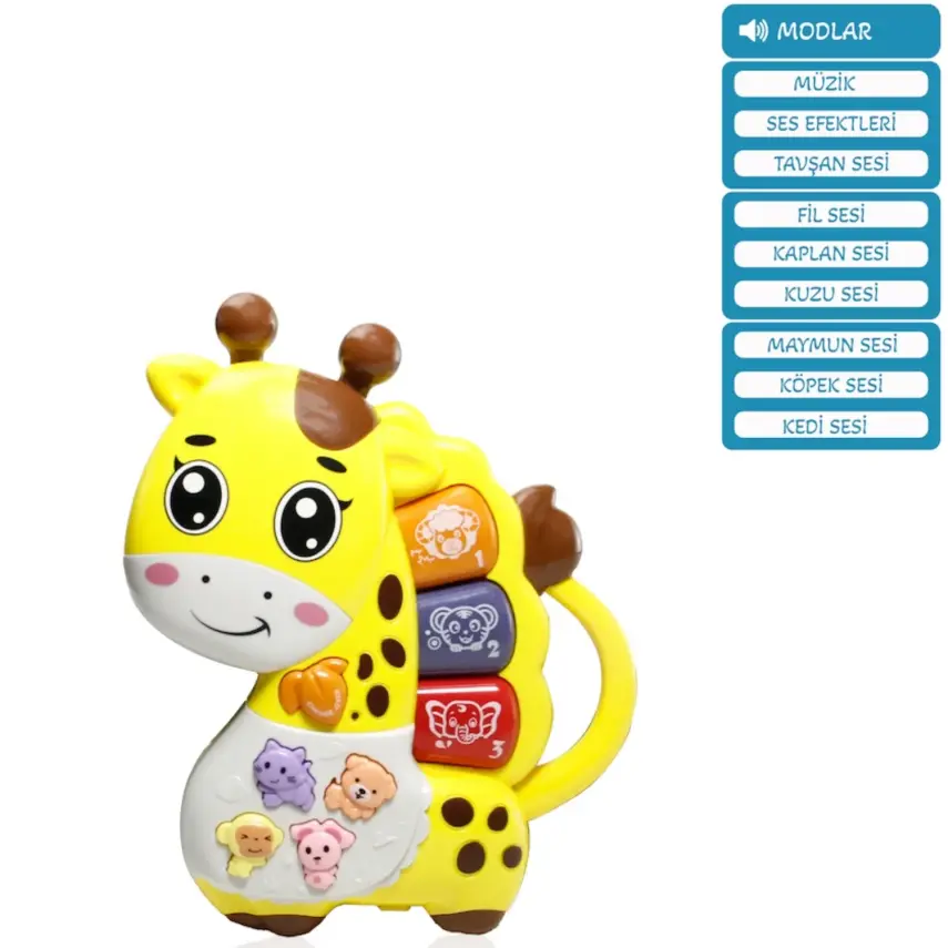 Vardem Işıklı ve Müzikli Zürafa Bebek Piyanosu - 1