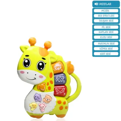 Vardem Işıklı ve Müzikli Zürafa Bebek Piyanosu (1)