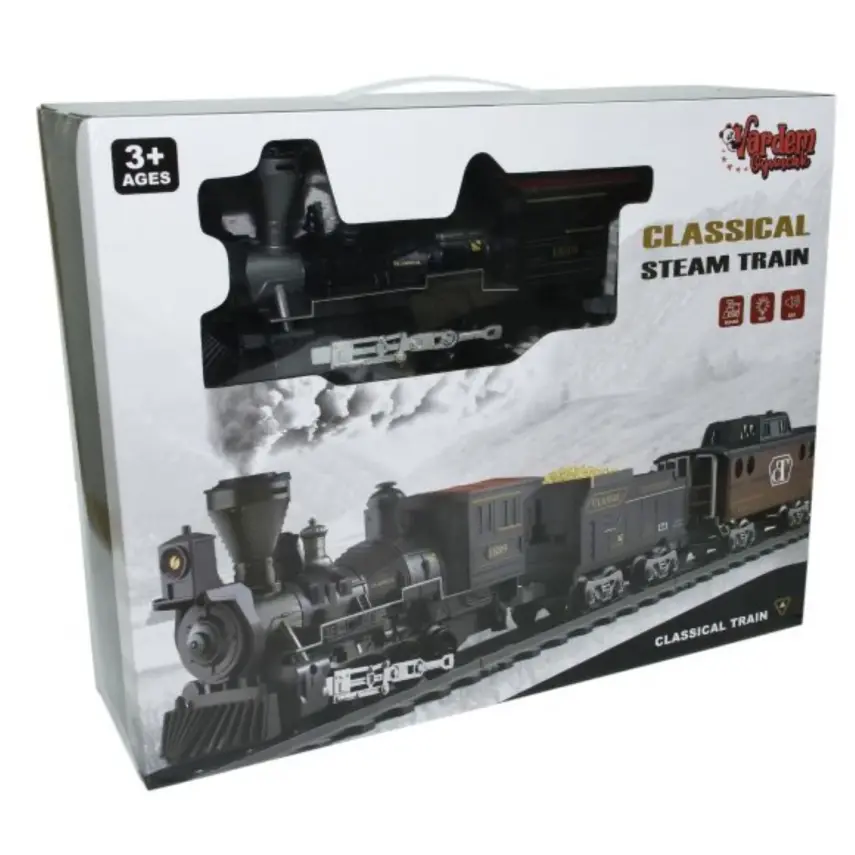 Vardem Işıklı ve Sesli 30 Parça Classic Buharlı Tren Set - 3