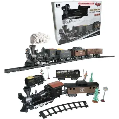 Vardem Işıklı ve Sesli 30 Parça Classic Buharlı Tren Set (1)