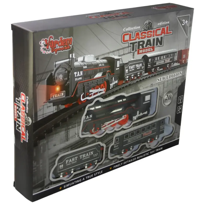 Vardem Kutulu 20 Parça Işıklı ve Sesli Classic Model Tren Set - 4