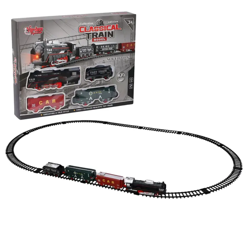 Vardem Kutulu 23 Parça Işıklı ve Sesli Classic Model Tren Set - 1