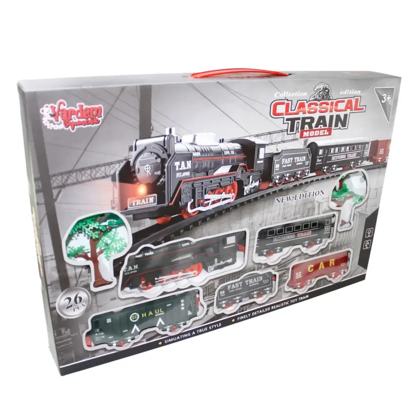 Vardem Kutulu 26 Parça Işıklı ve Sesli Classic Model Tren Set - 1