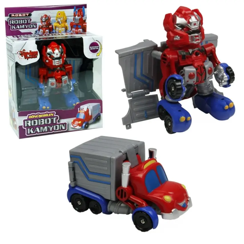 Vardem Kutulu Dönüşebilen Mini Robot Kamyon - 1