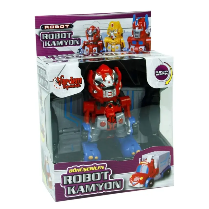 Vardem Kutulu Dönüşebilen Mini Robot Kamyon - 6