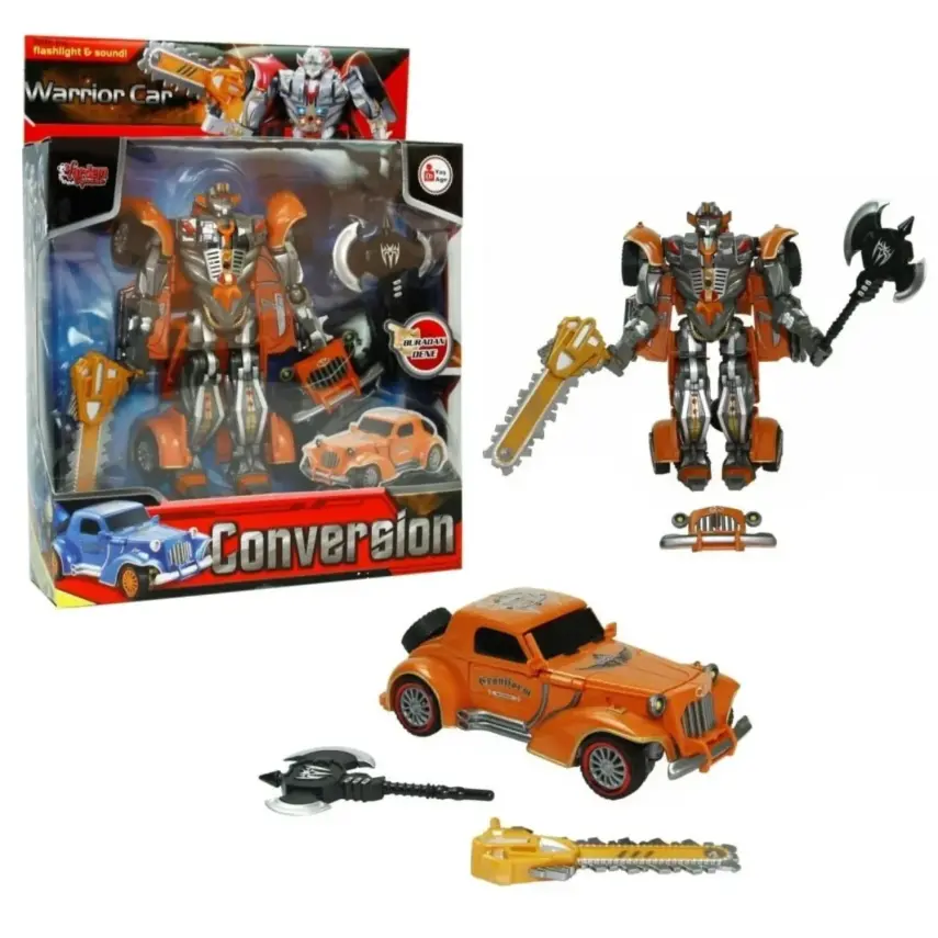 Vardem Kutulu Dönüşebilen Robot - Araba (Işıklı Ve Sesli) - 2