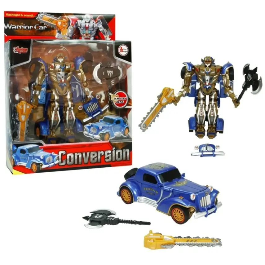 Vardem Kutulu Dönüşebilen Robot - Araba (Işıklı Ve Sesli) - 3