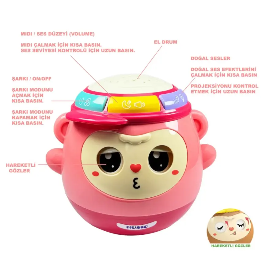 Vardem Maymun Projeksiyon 5IN1 Oyuncak - 5